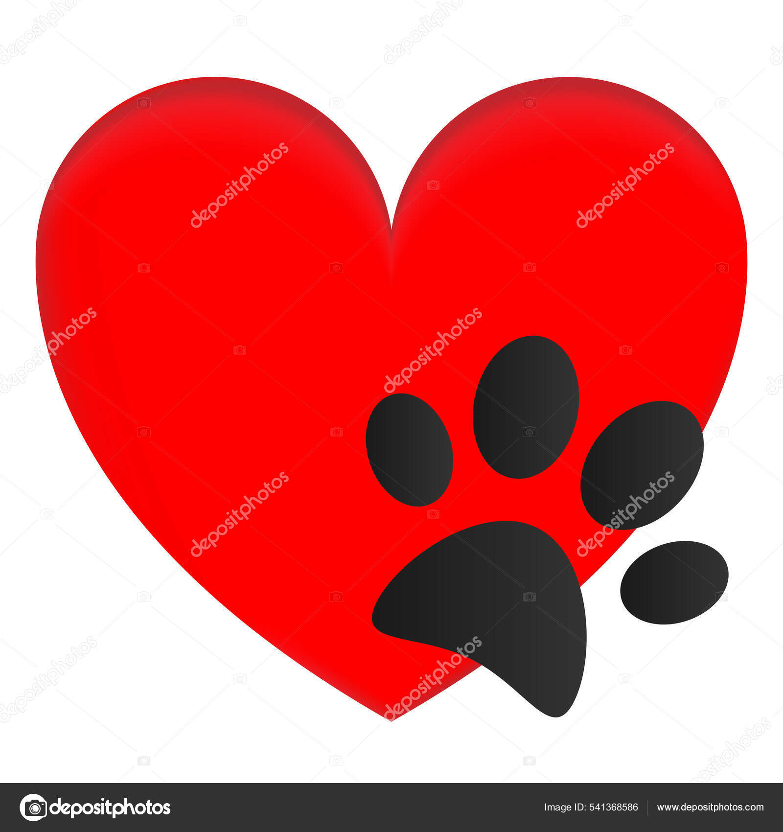 ícone de forma de coração vermelho, como ou símbolo de amor para