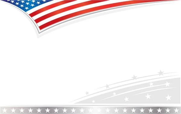 Αφηρημένη Αμερικανική Σημαία Κύμα Γωνία Πλαίσιο Περιγράμματος Κενό Χώρο Για — Διανυσματικό Αρχείο