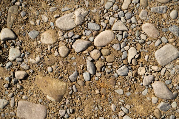 背景のための小石の質の地面のフル フレームのショット — ストック写真