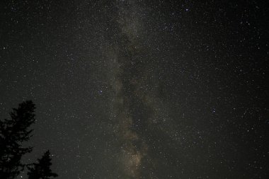 arkaplan için manzaralı samanyolu gece çekimi
