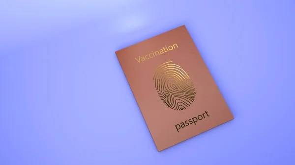 Covid Vaccinatie Vingerafdruk Veiligheid Paspoort Renderen — Stockfoto