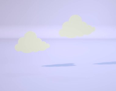 Konuşma bulutları. Düşünceler. Fikir, bilgelik ve anlayış. Basit düz stil. 3d hazırlayıcı