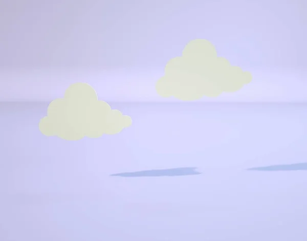 Speech clouds. Thoughts. Idea, wisdom and understanding. Simple flat style.  3d render