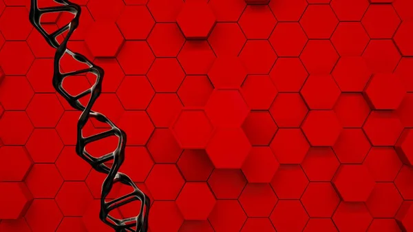 Double helix DNA structure. DNA icon isolated on background. Medical science, Biotechnology design Genetic engineering 3d illustration or gene cells concept background Dna modified Abstract backgrund