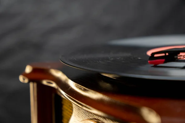 Vinyl Record Player Old School Style Cinemagraph Loop Vinyl Record — Fotografia de Stock