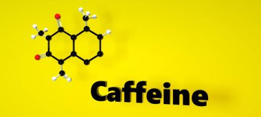 Kafein konsepti 3D model resimleme