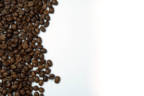 Close-up shot of coffee beans for background