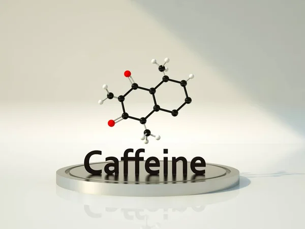 Έννοια Καφεΐνη Μοντέλο Καθιστούν Εικονογράφηση — Φωτογραφία Αρχείου
