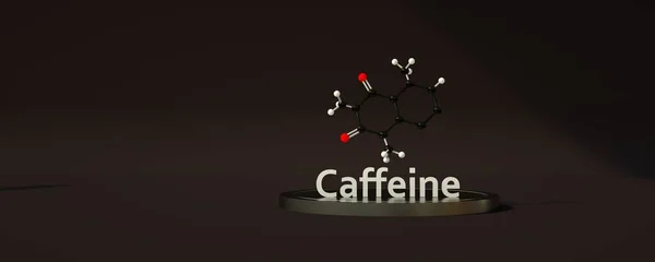 Cafeína Concepto Modelo Renderizado Ilustración —  Fotos de Stock