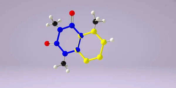 Cafeïne Concept Model Weergave Illustratie — Stockfoto