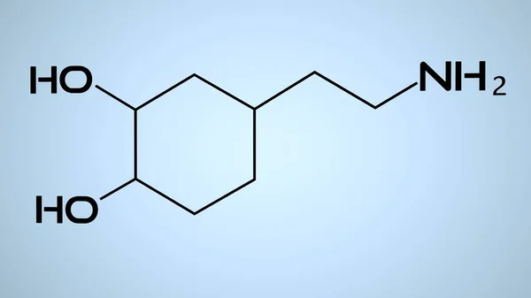 Dopamin Chemisches Schema Als Hintergrund — Stockfoto
