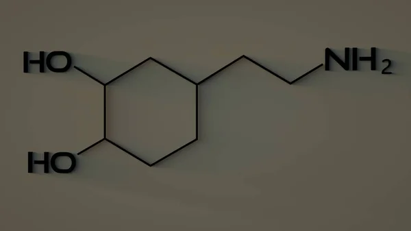 Χημικό Σχήμα Ντοπαμίνης Για Φόντο — Φωτογραφία Αρχείου