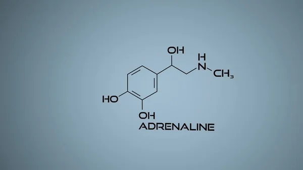Adrenalin Chemische Schema Für Hintergrund — Stockfoto