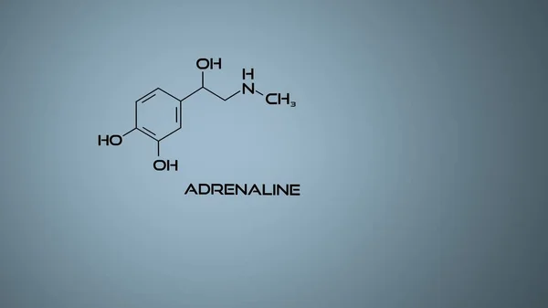Adrenalin Chemische Schema Für Hintergrund — Stockfoto