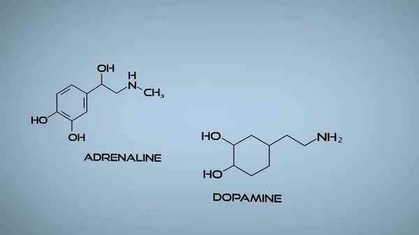 Schéma Chimique Adrénaline Pour Fond — Photo