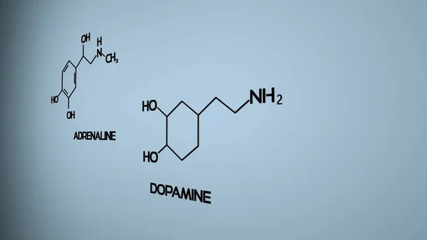 Adrenalin Chemische Schema Für Hintergrund — Stockfoto