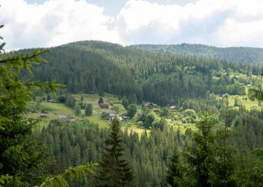 Güzel Karpat Dağları manzarasının manzarası