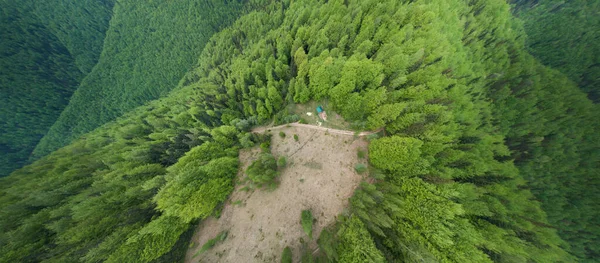 Scenic Panoramic Shot Green Hills Background — Stock Photo, Image