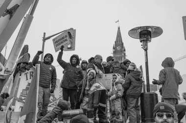 Ottawa, Kanada 'da Kamyoncular Özgürlük Yürüyüşü