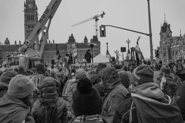 Rassemblement Pour Liberté Des Camionneurs Ottawa Canada — Photo