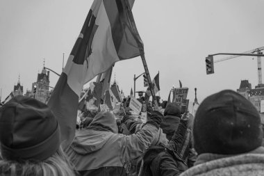 Ottawa, Kanada 'da kamyoncular özgürlük protestosu