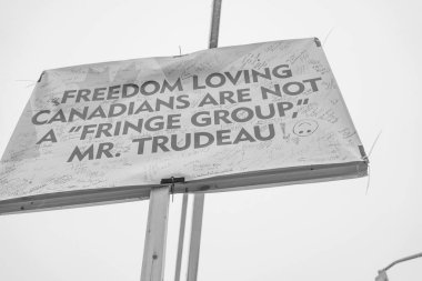 Ottawa, Kanada 'da kamyoncular özgürlük protestosu