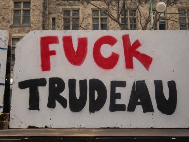 Ottawa, Kanada 'da Kamyoncular Özgürlük Yürüyüşü