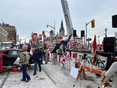 Ottawa, Kanada 'da kamyoncular özgürlük protestosu