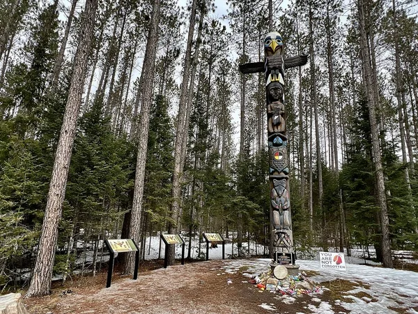 Native Canadian totem pole