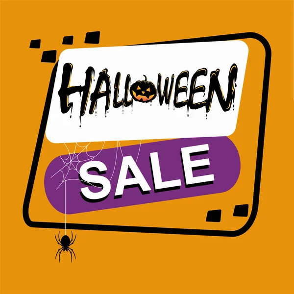 Joyeux Halloween Vente Pour Site Web Grande Vente Événement Vacances — Image vectorielle