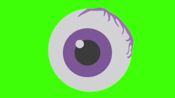 Green Screen Party Icon Eye — Stock Video