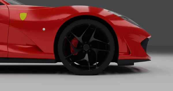 Render Ferrari 812 Super Gyors Izolált Háttér — Stock Fotó