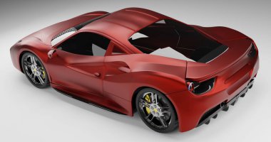 Ferrari 488 GTB 'nin 3D görüntüsü