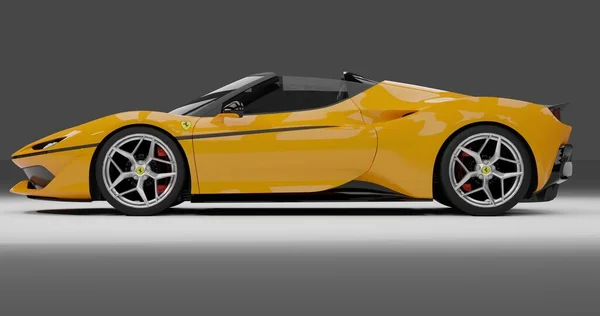 İzole edilmiş arkaplanda Ferrari J50 'nin 3d canlandırması