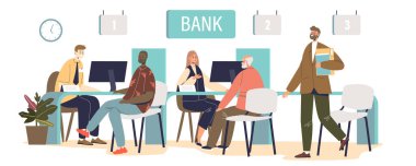 Bankanın içişleri ile müşteriler mali bankacılık hizmetleri almak, finans uzmanına danışmak