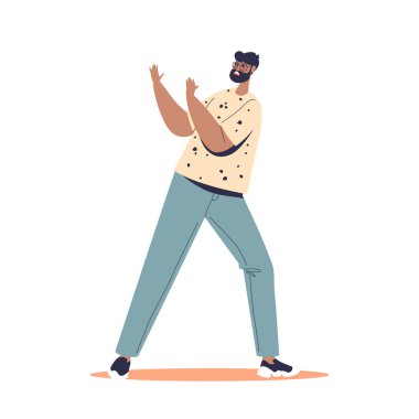 Korkak genç adam korkmuş görünüyor. Panik atak ve anksiyeteden muzdarip.