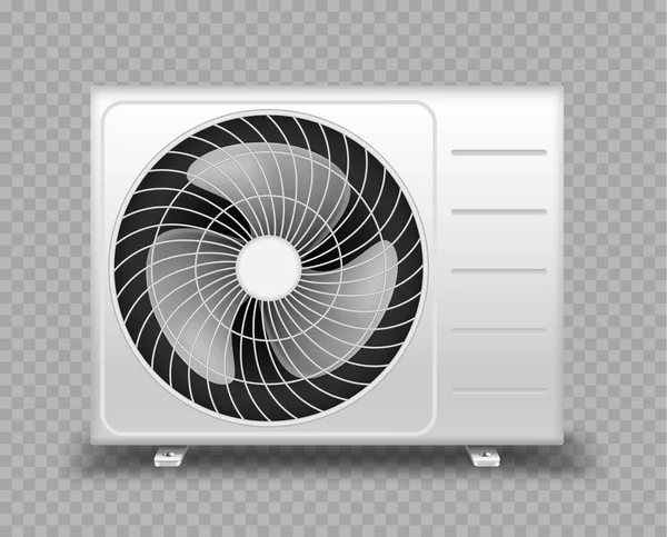 Air conditioner ventilator realistic with technology of temperature control in home or office — Stock Vector