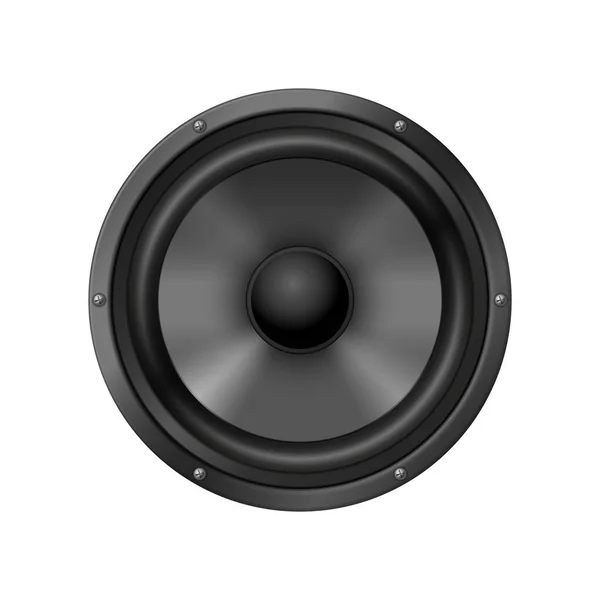 Acoustic speaker icon realistic for stereo box isolated on white background. Sound equipment — 图库矢量图片