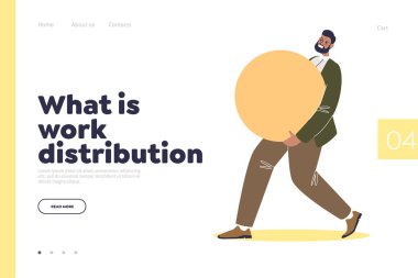 İniş sayfasındaki iş dağılımı konsepti takım için çalışırken büyük daire şeklinde olur.