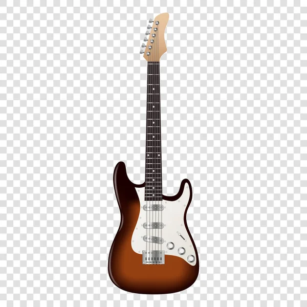 Guitarra elétrica moderna. Instrumento musical realista design clássico. Conceito de música e hobby —  Vetores de Stock