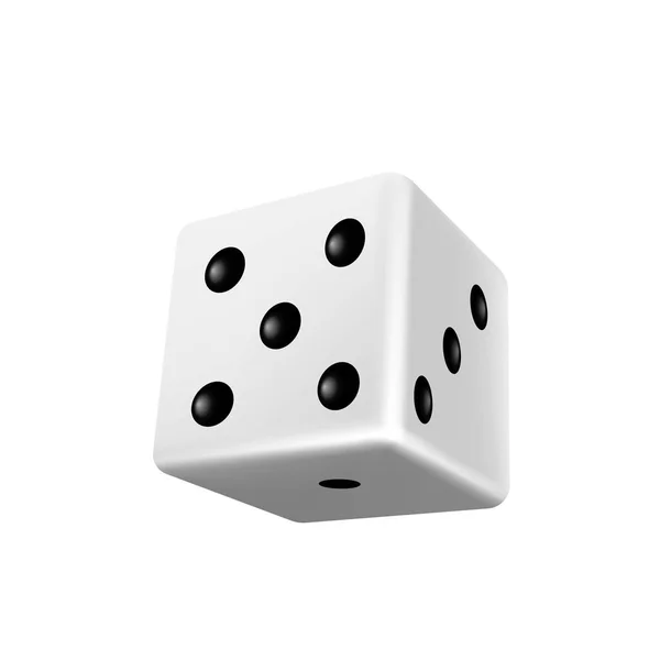 Dados isolados 3d objeto para jogos de azar design, cassino, craps e pôquer, mesa ou jogos de tabuleiro — Vetor de Stock