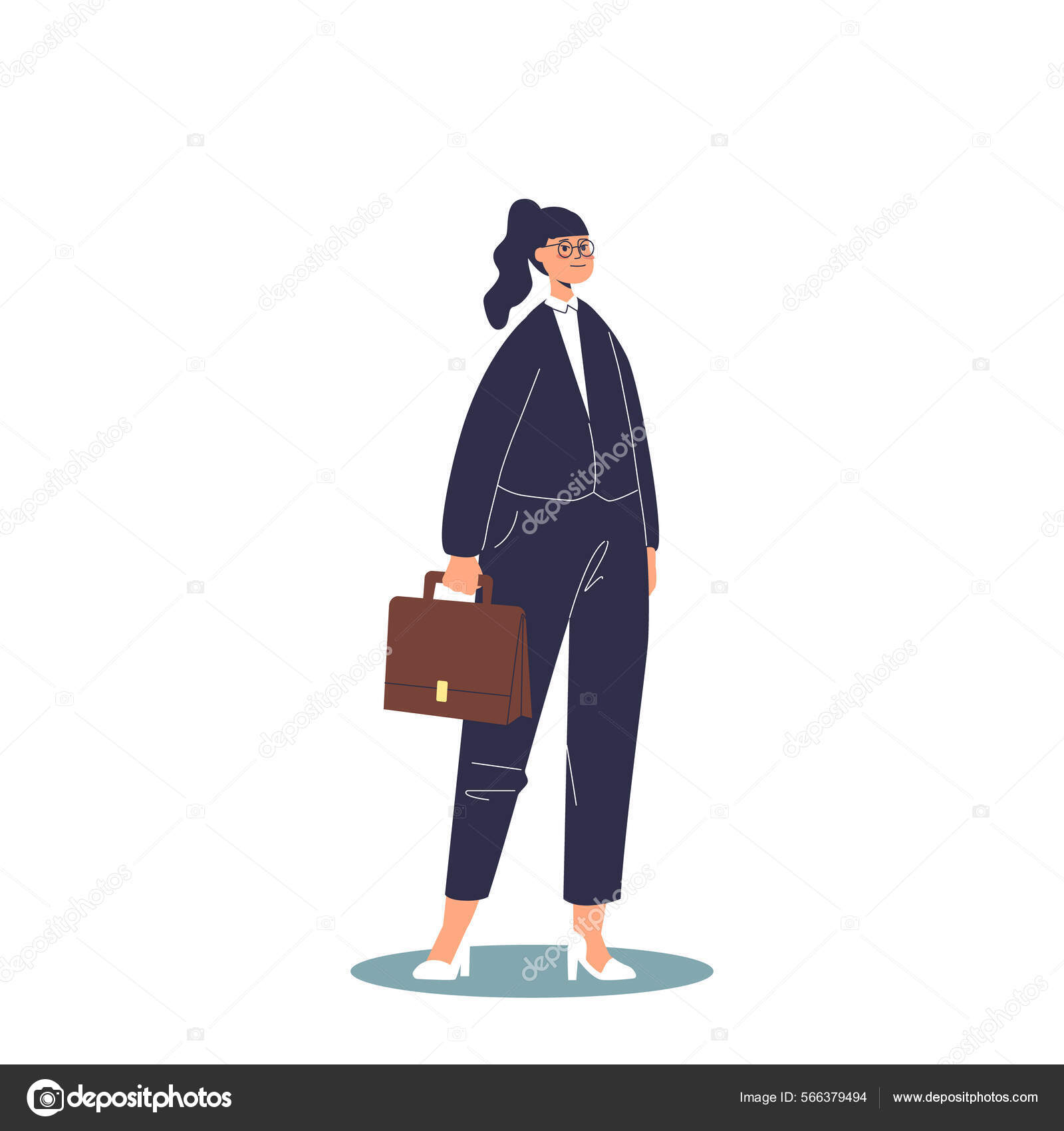 Trabalhadora de negócios de mulheres plus size no escritório senhora  gerente em terno de negócios de comprimento total