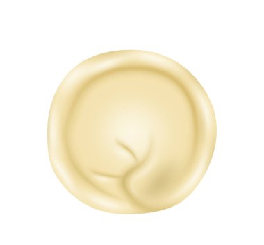 3D gerçekçi etli börek, geleneksel Rus mutfağı, beyaz arka planda izole edilmiş domuz eti ve sığır etli hamur. Pelmeni, el yapımı doğal ürün, lezzetli ulusal yemek. Vektör illüstrasyonu