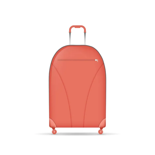 Realistyczna Walizka Kole Bagażu Izolowanego Bagażu Podróżnych Bagażu Podróży Wózek — Wektor stockowy