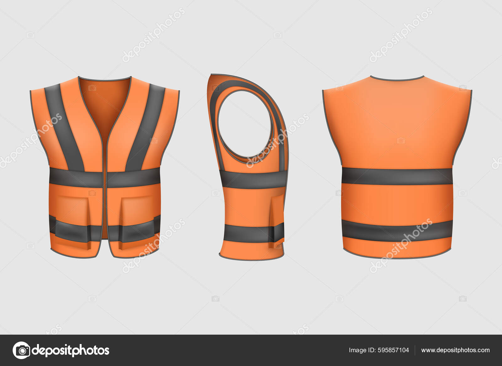 Safety Vest Builder Protection Clothes Orange Safety Vest Industrial
