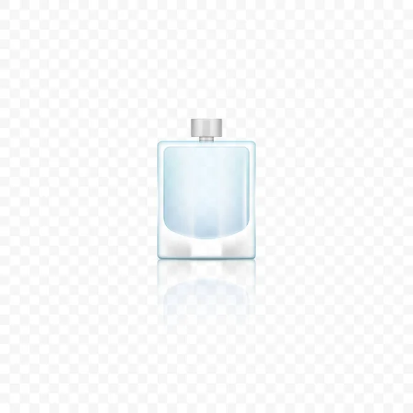 Perfume Glass Bottle Mockup Blank Cosmetic Package Template Liquid Perfumery — Image vectorielle