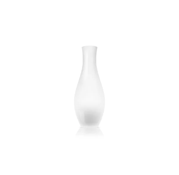 Realistic White Ceramic Vase Modern Clay Pottery Interior Decorative Design — Image vectorielle