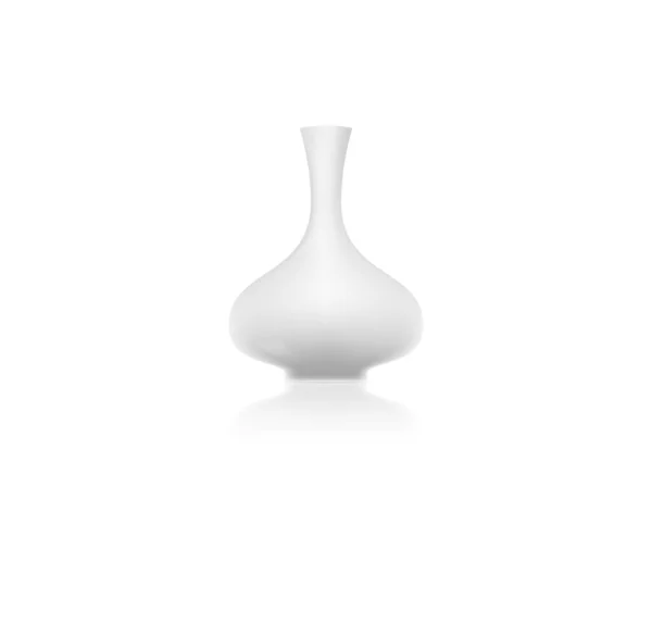 Realistic Ceramic Vase Floor Bowl Modern Trendy Style Decorative Interior — Vector de stock