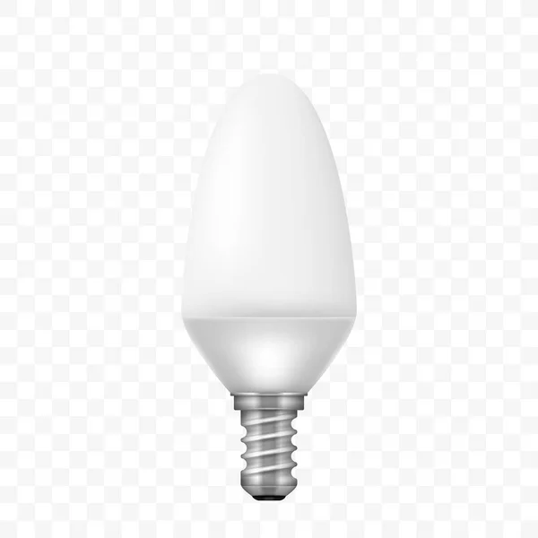 Cfl Led Light Bulb Transparent Background Realistic Style Idea Creativity — Stock Vector