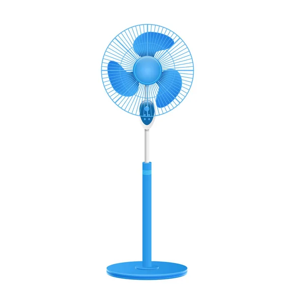 Ventilador Pedestal Ventilador Chão Dispositivo Resfriamento Ventilador Suporte Isolado Fundo — Vetor de Stock